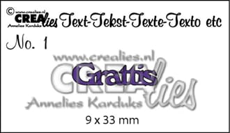Crealies - Grattis Text Dies English No. 01