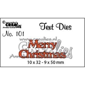 Crealies - Merry Christmas Text Dies English No. 101
