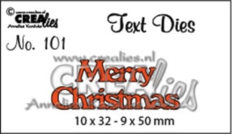 Crealies - Merry Christmas Text Dies English No. 101