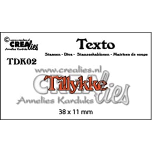 Crealies - Tillykke Texto Dies