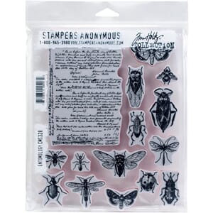 Tim Holtz: Entomology Cling Stamps, 7x8.5 inch
