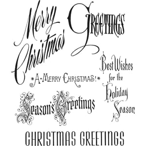 Tim Holtz: Christmastime Cling Stamps, str 7x8.5 inch
