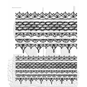 Tim Holtz - Crochet Trims Cling Stamps