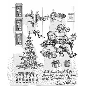 Tim Holtz - Santa Visit Tim Holtz Cling Stamps