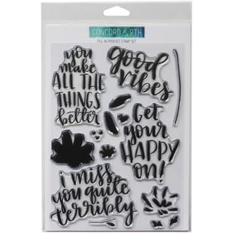 Concord & 9th: Fill-In Phrases Clear Stamps, 6x8 inch