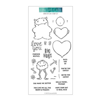 Concord & 9th: Monster Love Clear Stamps 4x8 inch