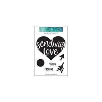 Concord & 9th: Sending Love Clear Stamps, 3x4 inch