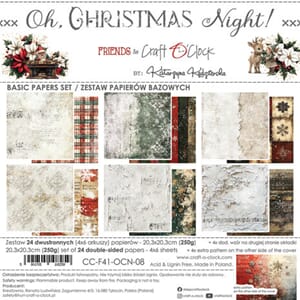 Craft O'Clock - Oh Christmas Night 8x8 Inch Basic Papers Set