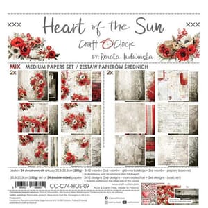 Craft O'Clock - Heart of the Sun 8x8 Inch Medium Papers Set