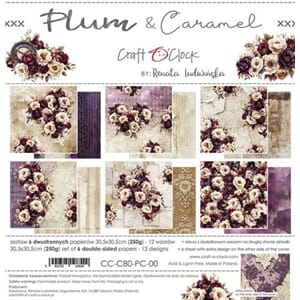 Craft O'Clock - Plum & Caramel 12x12 Inch Paper Set