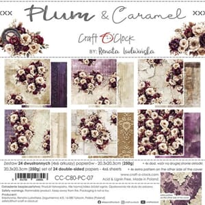 Craft O'Clock - Plum & Caramel 8x8 Inch Paper Set