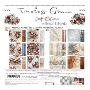 Craft O'Clock - Timeless Grace 8x8 Inch Medium Papers Set