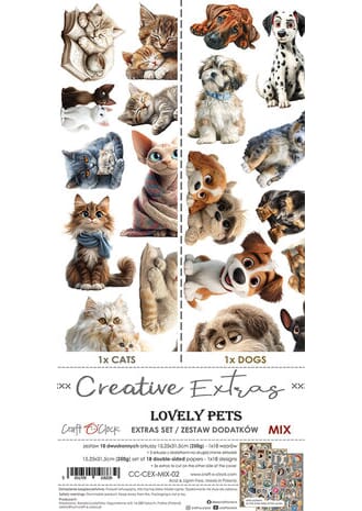 Craft O'Clock - Creative Extras Set Mix 02 Lovely Pets