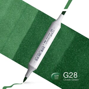 Copics Sketch - G28 OCEAN GREEN