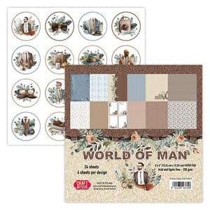Craft & You Design - Vintage Man 6x6 Inch Paper Set