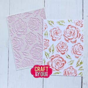 Craft & You - Big Roses A6 Stencil