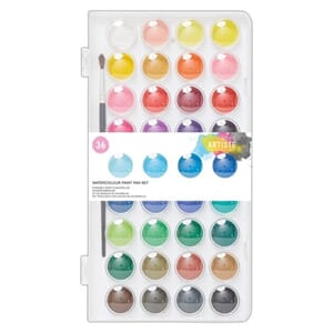 Docrafts Watercolour Paint Pan Set, 36 colors