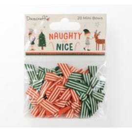 Dovecraft - Naughty or Nice Mini Bows, 20/Pkg