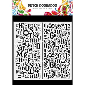 Dutch Doobadoo - Dutch Mask Art Slimline Letters & Numbers