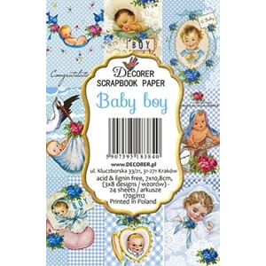 Decorer - Baby boy Paper Pack, 24 stk