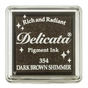 Imagine: Dark Brown Shimmer Delicata Pigment Small Inkpad