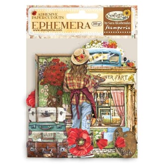 Stamperia - Elements and Poppies Sunflower Art Ephemera