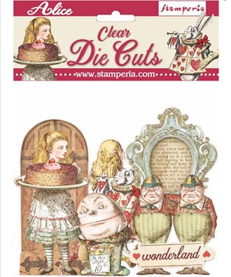 Stamperia: Alice through the lookClear Die-Cuts Pack, 49/Pkg