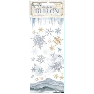 Stamperia - Snowflakes Dewdrops Rub-On 4x8,5 Inch