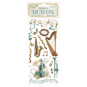 Stamperia - Instruments Masquerade Rub-On 4x8,5 Inch