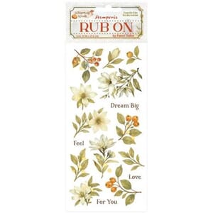 Stamperia - Whispering Woods Rub-On 4x8,5 Inch Magnolia