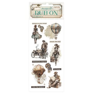 Stamperia - Voyages Fantastiques Rub-On 4x8,5 Inch Explorers