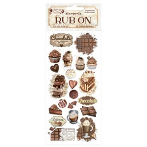 Stamperia - Coffee and Chocolate Rub-On Vintage Sweet Moment