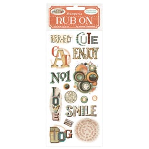 Stamperia - Furry Friends Rub-On 4x8,5 Inch Writings