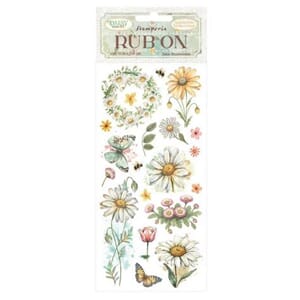 Stamperia - Daisy Art Rub-On Daisy and Butterfly