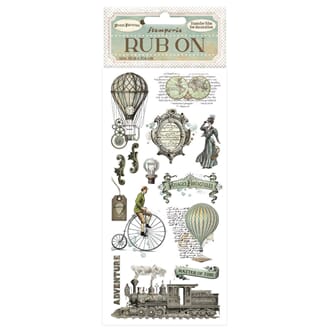 Stamperia - Balloons Voyages Fantastiques Rub-On 4x8,5 Inch