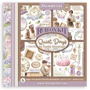 Stamperia - Quiet Days Rub-On 6,1x6,1 Inch Assortment