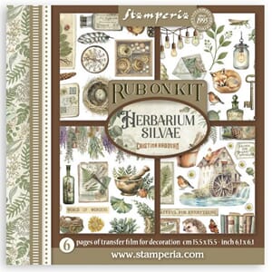 Stamperia - Herbarium Silvae Rub-On 6,1x6,1 Inch Assortment