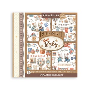Stamperia - Baby Rub-On 6,1x6,1 Inch Assortment
