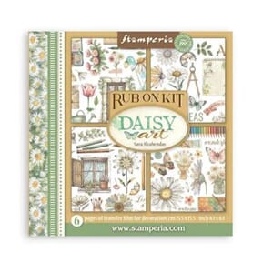 Stamperia - Daisy Art Rub-On 15,5x15,5cm Assortment