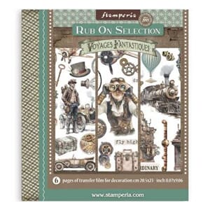 Stamperia - Voyages Fantastiques Rub-On 20,5x23cm Assortment