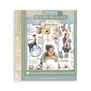 Stamperia - Secret Diary Rub-On 20,5x23cm Assortment