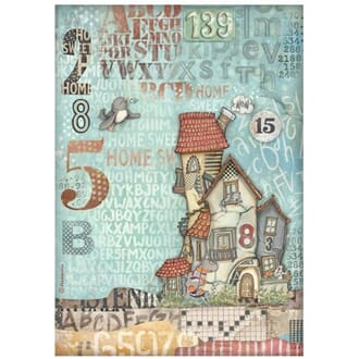 Stamperia - Furry Friends A4 Rice Paper House