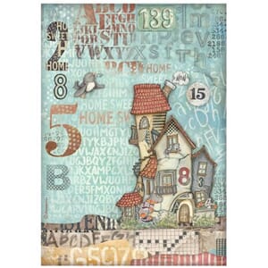 Stamperia - Furry Friends A4 Rice Paper House