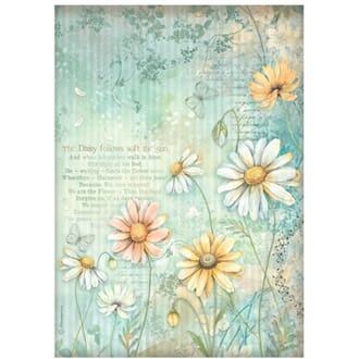 Stamperia - Daisy Art A4 Rice Paper Daisies