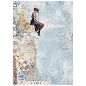 Stamperia - Secret Diary A4 Rice Paper Moon