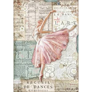 Stamperia - Rice Paper A4 Dancer, Passion