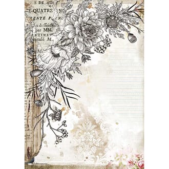 Stamperia - Rice Paper Journal Stylized Flower