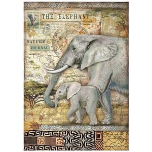Stamperia - The Elephant, Savana Rice paper