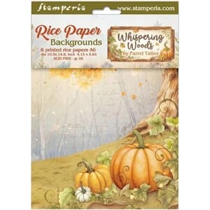 Stamperia - Whispering Woods A6 Rice Paper Backgrounds