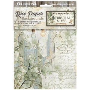 Stamperia - Herbarium Silvae A6 Rice Paper Backgrounds
